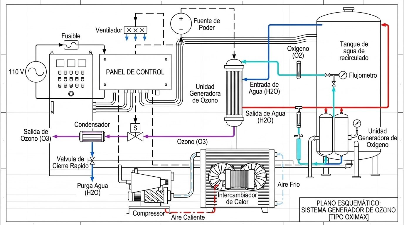 Diagrama P&ID Sistema de Ozonización